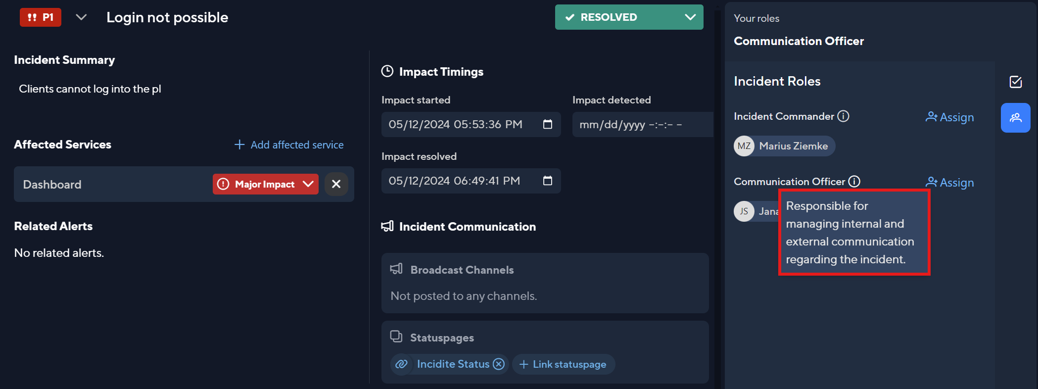 incident-role-description-on-dashboard